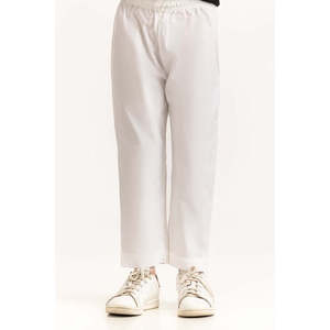 Pyjama blanc 100 % coton popeline KPJ-BLD23-001, doux, respirant, taille élastique avec cordon de serrage, idéal pour la maison, demoiselle d'honneur, offre ODM - Product Image 3