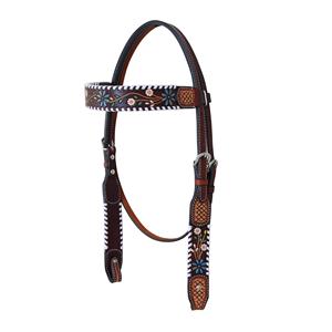 Equipo de conducción de caballos de cuero de vaca, cabezal occidental, brida con flores, diseño hecho a mano, venta al por mayor - Product Image 1