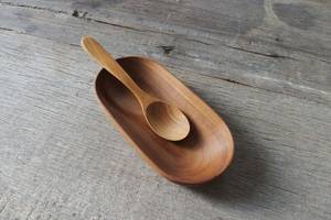 Bandeja ovalada de Caoba Africana hecha a mano: plato de madera rústico para servir - Product Image 5