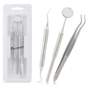 Juego de Instrumentos de Diagnóstico Dental de Acero Inoxidable de Primera Calidad, Espejo, Pinzas, Explorador, para Examen Oral, con Agarre Ergonómico - Product Image 3