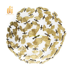 Tazón de fruta decorativo de hoja de mariposa dorada grande, moderno centro de mesa, tazón de servicio de lujo, decoración hecha a mano para el hogar, regalo de boda - Product Image 4