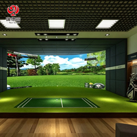Nouveau simulateur de golf d'intérieur 2026 avec écran incurvé et plat, machine de jeu de golf commerciale personnalisée pour parc d'attractions et club, OEM ODM