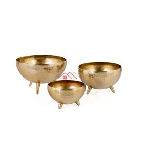 Cuvette décorative à la maison pêchée par antiquité de cuivre en métal dans la conception martelée pour le décor de table - Product Image 4