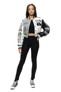 Chaqueta universitaria de béisbol personalizada de tendencia, parches de chenilla a prueba de viento, algodón, bordado teñido liso, lana de alta calidad - Product Image 4