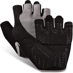 <b>Half</b> Finger Gym Gloves Mesh Breathable Non <b>Slip</b> Fitness Workout Training Unisex Black Gray - Product Image 1