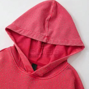 Fabricación profesional Sudaderas con capucha transpirables con diamantes de imitación Nueva llegada Sudaderas con capucha con diamantes de imitación Venta caliente - Product Image 4