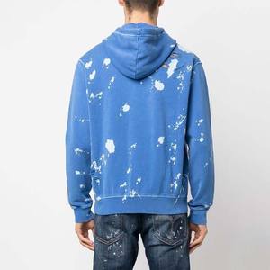 Jersey Unisex de algodón 100% de 500GSM, estilo de corte, lavado ácido para hombre, Sudadera con capucha de lana de gran tamaño para hombre, sudaderas con capucha lisas unisex - Product Image 6