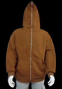 Vente en gros de sweat à capuche en coton pour hommes, sweat à capuche avec fermeture éclair et impression personnalisée - Product Image 3