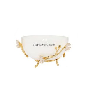 Unique Fancy Look <b>Heavy</b> <b>Duty</b> Metal Silver Finished Hammered Texture 3 Compartment Serving & Decor Bowl From Indian Manufacturer - Product Image 3