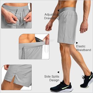 Nouvelle Arrivée Shorts Athlétiques Homme Entrejambe 7 Pouces Séchage Rapide Légers 100% Coton Style Urbain Uni Anti-Plis Service OEM - Product Image 6