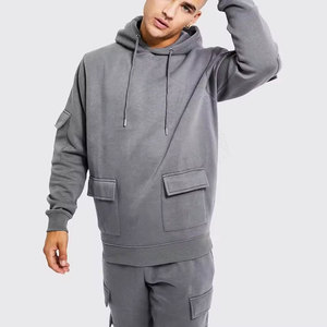 Survêtement surdimensionné personnalisé hommes Vintage Hoodies pantalons de survêtement évasés Streetwear ensemble de jogging pour la vente en ligne - Product Image 2