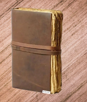 Carnet en cuir vintage fait main, style antique, à bords festonnés, pour calligraphie, papier premium, multifonction, découpé, promotionnel