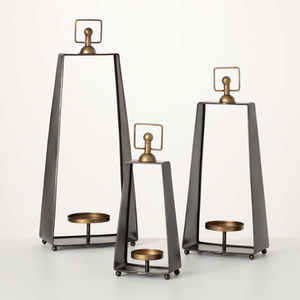 Lanterne en verre et métal doré miniature personnalisée pour porte-bougie, faite à la main, durable, décoration d'éclairage au sol pour la maison et l'extérieur - Product Image 4