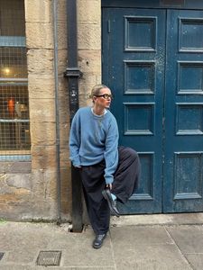 Pull surdimensionné pour <span class=keywords><strong>femme</strong></span> pull extensible doux veste manches bouffantes col rond coupe ample pull manteau pour tenue décontractée et formelle - Product Image 5