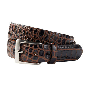 Ceinture pour homme en cuir véritable de qualité supérieure, boucle en métal durable, design élégant et professionnel, options de boucle réglable personnalisables, usage quotidien - Product Image 2