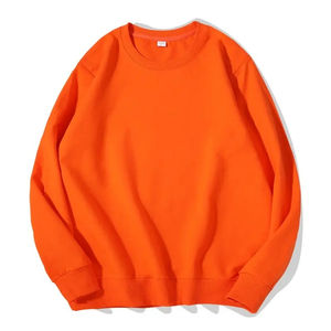 Jersey de gran tamaño esencial de invierno para hombre, sudadera de ganchillo con cuello redondo, sudadera en blanco - Product Image 3