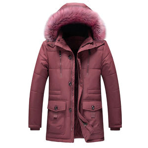 Chaqueta larga informal de invierno para hombre Parka deportiva con capucha acolchada de lona gruesa a la moda en estilo Hip Hop negro - Product Image 4