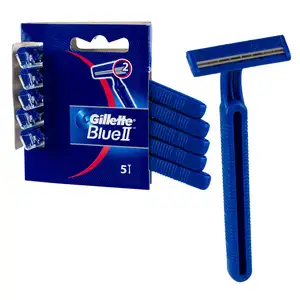 Gillette Disposable Razor Blades / Wholesale Gillette 5pk Blue II Razor for export