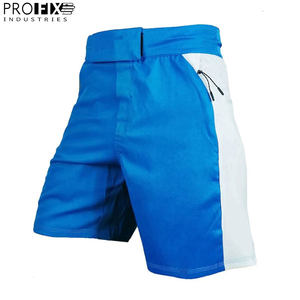 Pantalones cortos MMA de calidad superior con logotipo y diseño personalizados para hombre, cintura elástica, ropa profesional de artes marciales, pantalones cortos de algodón MMA - Product Image 4
