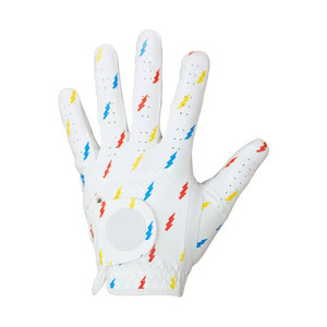 ถุงมือกอล์ฟหนัง PU สีขาวพร้อมลายสายฟ้าสีสันสดใส สำหรับมือซ้าย ป้องกันการลื่น ปิดด้วยแถบตีนตุ๊กแก ใช้ได้ทั้งชายและหญิง - Product Image 5