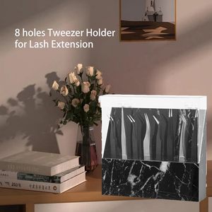8 Hole Acrylic Eyelash Tweezers Display <b>Box</b> Dust Proof Organizer for Lash Extension <b>Tools</b> - Product Image 6