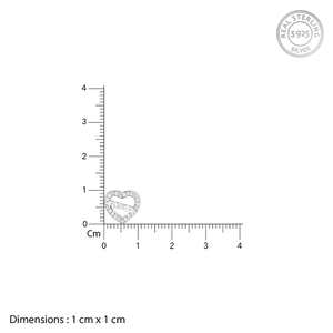 Silver Mother's Heart <b>Stud</b> <b>Crystal</b> <b>Earrings</b> - Product Image 3