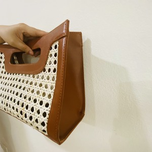 New Design Fashion Rattan and Genuine Leather Bag Handmade From Vietnam Wholesales Price - Product Image 4