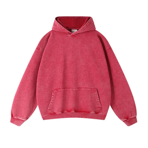 Sweat à capuche personnalisé de haute qualité lavé à l'acide Oem coton polaire tissu sweats basiques coton mélangé couleur lavage sweats à capuche pour homme - Product Image 2