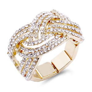 Anelli a grappolo bohémien placcato in oro 18K alla moda gioielli in rame con forma geometrica di forma a vite per Lover - Product Image 2