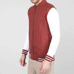 Chaqueta de Hip Hop Personalizada para Hombre, Estilo Streetwear, Tejido Jacquard, Tipo Varsity, Tallas Grandes, Cuello Alto, Impermeable, con Cierre - Product Image 5
