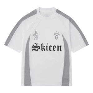 T-shirts graphiques vintage activés par la sueur pour hommes, 100% coton, Streetwear en éponge, poids lourd, entraînement de gymnastique, surdimensionné, solide - Product Image 1