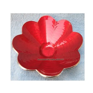 Centre de table en aluminium de haute qualité en forme de pétale bol à fruits avec couleur émail pour salle à manger bureau d'hôtel - Product Image 6