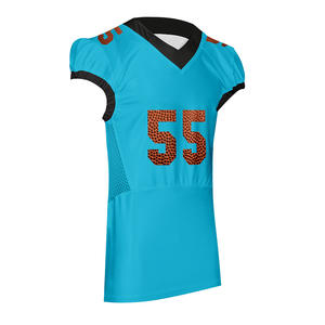 Camisetas de fútbol americano de alta calidad transpirables de secado rápido con mangas cortas mejor precio al por mayor - Product Image 3