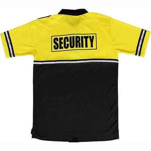 เสื้อโปโลพนักงานรักษาความปลอดภัยแบบกำหนดเอง ผ้าโพลีเอสเตอร์สะท้อนแสง ป้องกันรังสียูวี ตรวจจับเข็มได้ ไซส์ใหญ่ - Product Image 2