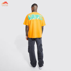 Productos más vendidos Nueva moda Peso ligero Reciclar algodón Hombres Puff Impreso Camiseta/Directo Hecho en fábrica Mangas cortas - Product Image 3