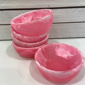 Juego de ensaladeras de resina amarilla de diseño moderno de alta calidad, uso en restaurante doméstico altamente pulido, hecho a mano y empaquetado en cartón - Product Image 2