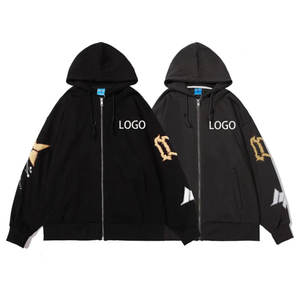 Unisex XXL Nylon Fleece Hoodie High Quality Breathable Front <b>Zip</b> All-Weather Gym Fitness Wear Custom Embroidered Logo Printed - Product Image 1