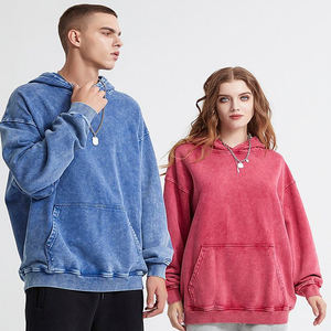 Sweats à capuche pour hommes Sweat à capuche surdimensionné vintage Acid Wash Couples Sweats à capuche en coton Streetwear pour hommes Meilleur fabricant de vêtements - Product Image 1