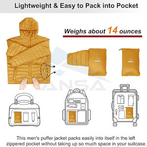 Custom Designed Men's Hooded Puffer <b>Jacket</b> High <b>Tech</b> Insulation Lightweight Water Resistant Winter <b>Wear</b> Bulk Supplier Factory - Product Image 2