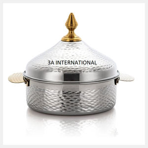 Pot de service en bois et en métal, tendance, avec couvercle en plaqué or, ustensiles de cuisine, vaisselle de mariage, livraison gratuite - Product Image 3