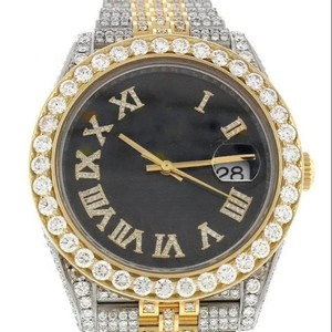 Excellente qualité étanche automatique Date entièrement glacé montre VVS Moissanite diamant clouté montre-bracelet pour hommes femmes - Product Image 5