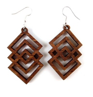 Boucles d'oreilles bijoux en bois design vintage style antique design de qualité fabriqué en Inde vente en gros
