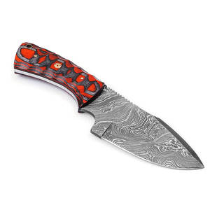 Sialkot มีดพับเหล็กดามัสกัสการล่าสัตว์กลางแจ้งมีดขายส่งที่กําหนดเองทําด้วยมือดามัสกัสมีดล่าสัตว์ - Product Image 2