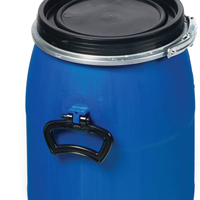Meilleur prix Tambour en plastique 200L Baril chimique en HDPE bleu 200 litres/kg Seau de moulage par soufflage Double couvercle Tambour en plastique de 55 gallons