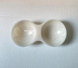 ชามใส่ผลไม้ตกแต่งแบบโบราณทำจากเรซินงานฝีมือจากอินเดีย - Product Image 4