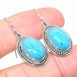 Boucles d'oreilles à la mode en argent sterling 925 plaqué or Arizona Turquoise pour femme fête de mariage - Product Image 2