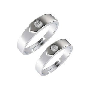 NOVAMART Fine Platinum Rhodium-Plated Diamond & Zircon <b>Men's</b> <b>Ring</b> <b>Set</b> 925 Sterling Silver Perfect Gift Wholesale Export - Product Image 1