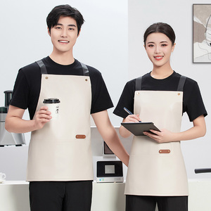 Tabliers de chef en toile <span class=keywords><strong>PUH</strong></span> 100% avec logo personnalisé imprimé, noir, promotion, imperméable, polyester, deux poches, cuisine, cuisson - Product Image 1