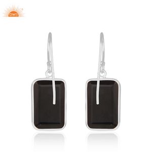 Pendientes colgantes de piedras preciosas de ónix negro con forma de octógeno Natural de Plata de Ley 925 más vendidos, fabricante de joyería fina Demi - Product Image 3