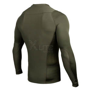 Camiseta Deportiva Transpirable de Alta Calidad en Spandex/Poliéster para Hombre, Manga Larga, Estilo Rash Guard para MMA, Mayor Comodidad - Product Image 2